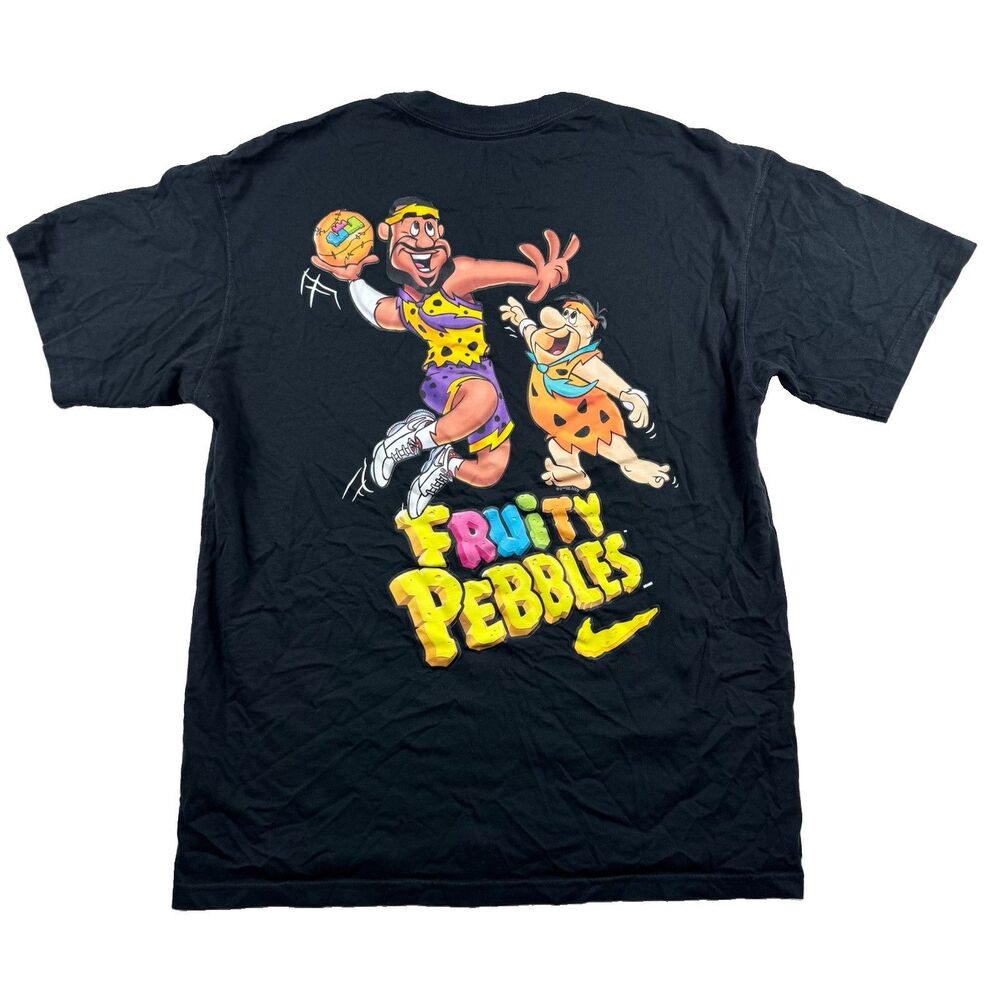 Nike LeBron x Fruity Pebbles "Fred Flintstone" Black T-Shirt Adult Size Small